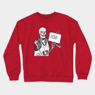 Skeleton Wilt Chamberlain 100 Points Crewneck Sweatshirt